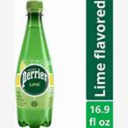 Perrier 16oz Plastic Lime flavored 24 pack