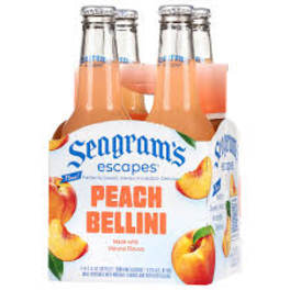 Seagram 4 Pack Bottles Peach Bellini