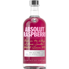 Absolut Raspberri Flavored Vodka - 750mL