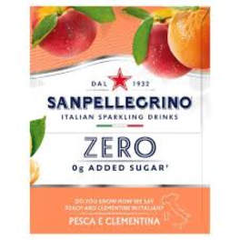 San Pellegrino 6 Pack Cans Zero Peach & Clementine
