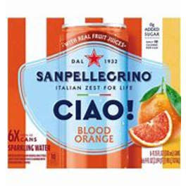 San Pellegrino Ciao! Blood Orange 6Pack Cans