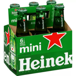 Heineken Mini Premium Lager - 6 bottles / 7oz