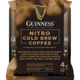 Guinness Nitro Cold Brew Coffee Beer Stout - 4 cans / 14.9oz