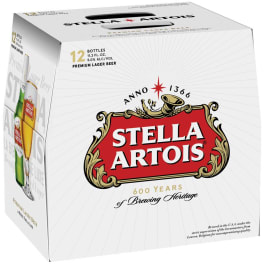 Stella Artois Premium Pale Lager - 12 bottles / 11.2oz