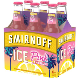 Smirnoff Ice Pink Lemonade Seltzer - 6 bottles / 11.2oz