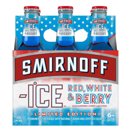 Smirnoff Ice Red White & Berry - 6 bottles / 12oz