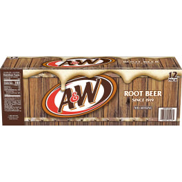 A & W Diet Root Beer - 12 cans / 12oz
