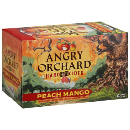 Angry Orchard Hard Fruit Cider Peach Mango - 6 cans / 12oz