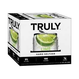 Truly Hard Seltzer Lime Spiked & Sparkling Water - 6 Cans/ 12oz