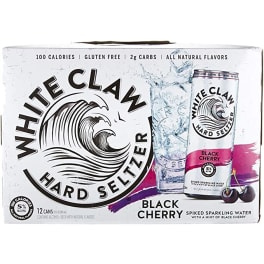 White Claw Black Cherry Hard Seltzer - 12 Cans/ 12oz