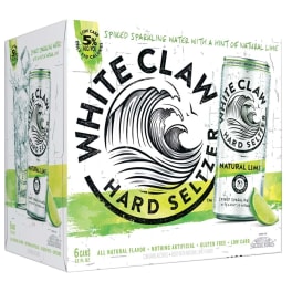 White Claw Natural Lime Hard Seltzer - 6 Cans/ 12oz