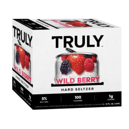 Truly Hard Seltzer Wild Berry Spiked & Sparkling Water - 6 Cans/ 12oz