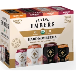 Flying Embers Hard Kombucha Variety Pack - 12 cans / 12oz