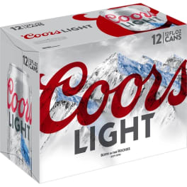 Coors Light Lager Beer - 12 cans / 12oz