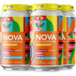 Nova Easy Kombucha Orange Brunch - 4 cans / 12oz