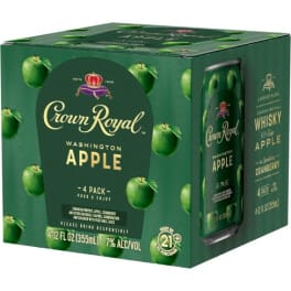Crown Royal Apple Canadian Whiskey Cocktail - 4 cans / 12oz