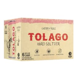 Tolago Hard Seltzer Cherry Rose - 6 Cans/ 12oz