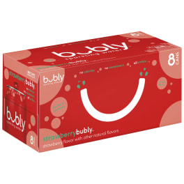 Bubly Strawberry Sparkling Water - 8 cans / 12oz