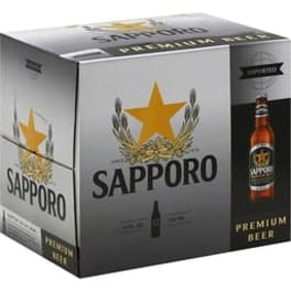 Sapporo Premium Beer - 12x 12oz Bottles