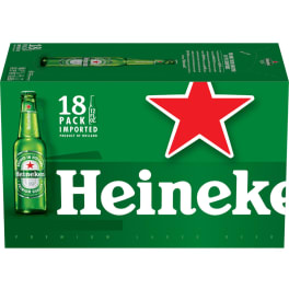 Heineken Lager - 18x 12oz Bottles