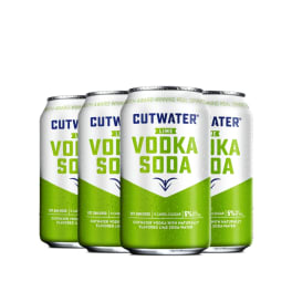 Cutwater Spirits Lime Vodka Soda - 4 cans / 12oz