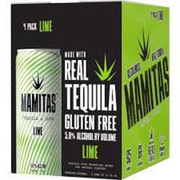Mamitas Lime Tequila & Soda - 4 cans / 12oz