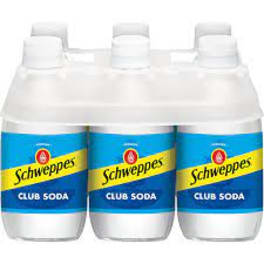 Schweppes Club Soda - 6 botlles / 10oz