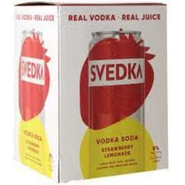 Svedka Strawberry Lemonade - 4 cans / 355mL