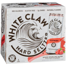 White Claw Raspberry Hard Seltzer - 6x 12oz Cans