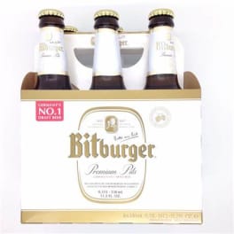 Bitburger Premium Pils 6 Pack Bottles