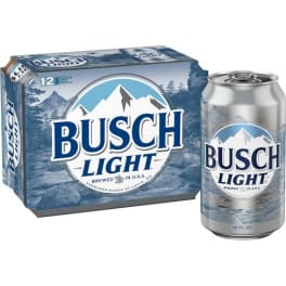 Busch Light Beer - 12 cans / 12oz