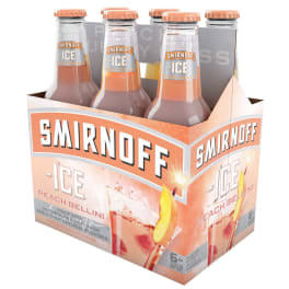 Smirnoff Ice Peach Bellini Flavored Malt Beverage - 6 bottles / 11.2oz