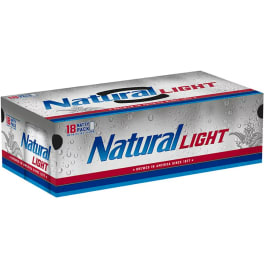 Natural Light Beer - 18 cans / 12oz