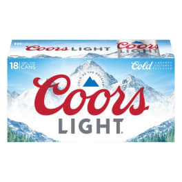 Coors Light 18 pack can