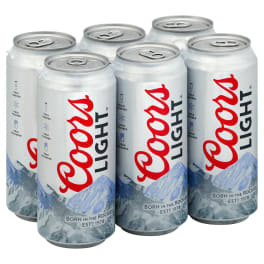 Coors Light 6 pack 16oz can