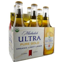 Michelob Ultra Pure Gold Light Lager - 6 bottles / 12oz