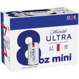 Michelob Ultra Light Beer - 12 cans / 8oz