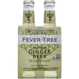 Fever Tree Ginger Beer - 4 bottles / 6.8oz