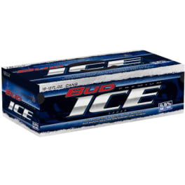 Bud Ice Lager - 18 cans / 12oz Budweiser