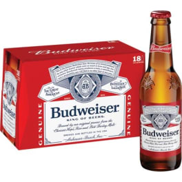 Budweiser Pale Lager - 18 bottles / 12oz