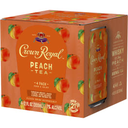 Crown Royal Peach Tea Ready-Made Cocktail - 4 cans / 12oz