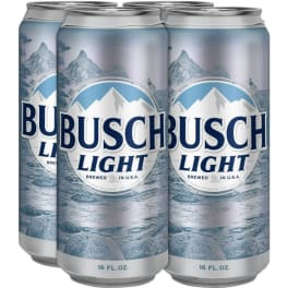 Busch Light - 4 cans / 16oz