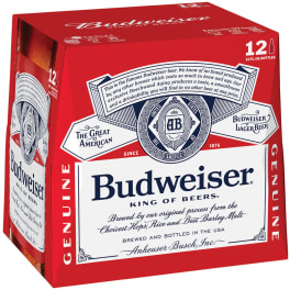 Budweiser Lager - 12 bottles / 12oz