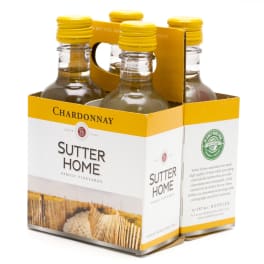 Sutter Home Chardonnay - 4 plastic bottles / 187mL