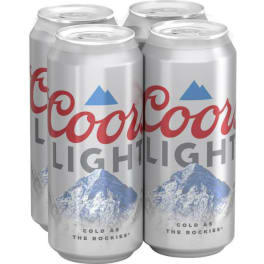 Coors Light - 4 cans / 16oz