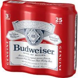 Budweiser 3 pack 3 pack cans