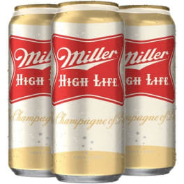 Miller High Life American Lager Beer 4 Pack Can