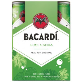 Bacardi Cocktails Lime Soda - 4 cans / 355mL