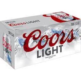 COORS LIGHT 18 PK CAN