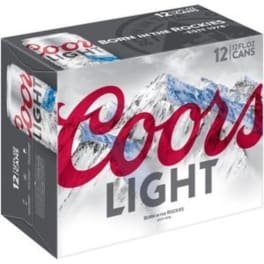 COORS LIGHT TEXAS 12 PK CAN
